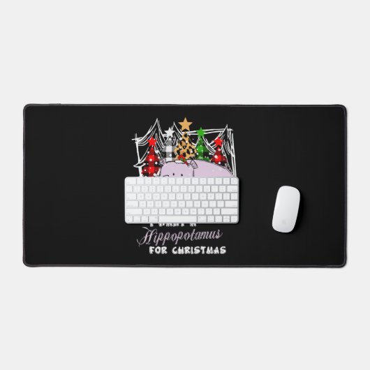 Ik wil een hippopotamus voor kerstcadeautjes. bureaumat (Keyboard & Muis)