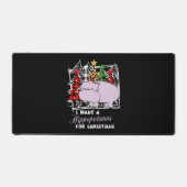 Ik wil een hippopotamus voor kerstcadeautjes. bureaumat (Voorkant)