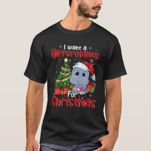 Ik wil een hippopotamus voor kerstkerstkerstkerstk t-shirt