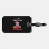 Ik wil een hippopotamus voor kerstmis. bagagelabel (Achterkant horizontaal)