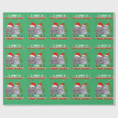 Ik wil een hippopotamus voor Kerstmis. Cadeaupapier (Vlak)