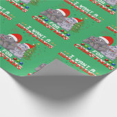 Ik wil een hippopotamus voor Kerstmis. Cadeaupapier (Hoek)