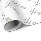 Ik wil een hippopotamus voor Kerstmis. Cadeaupapier (Rol Hoek)