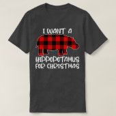 Ik wil een hippopotamus voor Kerstmis Hippo Buffal T-shirt (Design voorkant)