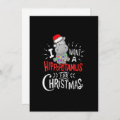 Ik wil een hippopotamus voor Kerstmis. Kaart (Voorkant / Achterkant)