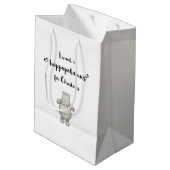 Ik wil een Hippopotamus voor Kerstmis. Medium Cadeauzakje (Achterkant Gekanteld)