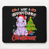 Ik wil een hippopotamus voor Kerstmis. Muismat (Voorkant)