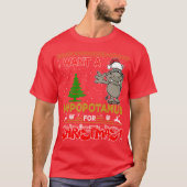 ik wil een hippopotamus voor kerstmis t-shirt (Voorkant)