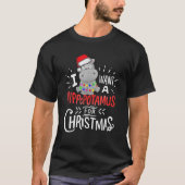 Ik wil een hippopotamus voor Kerstmis. T-shirt (Voorkant)