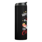 Ik wil een hippopotamus voor kerstShirt Thermosbeker (Gedraaid links)