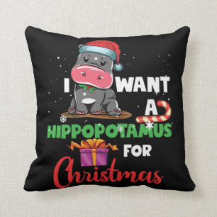 Ik wil een hippopotamus voor kerstvakantie hippo kussen