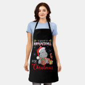 Ik wil een hippopotamus voor kerstvakantie hippo schort (Gedragen)