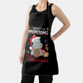 Ik wil een hippopotamus voor kerstvakantie hippo schort (Insitu)