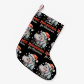 Ik wil een hippopotamus voor kerstvakantie kleine kerstsok (Voorkant (Hangend))