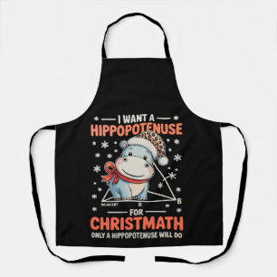 Ik Wil Een Hippopotenuse Voor Christmath Wiskunde Schort
