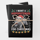 Ik wil een hippopotenuse voor kerst Wiskunde docen Inpakpapier Vel (In situ)