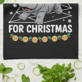 Ik wil een hippopotenuse voor kerst Wiskunde docen Theedoek (Gevouwen)