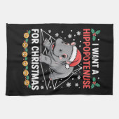 Ik wil een hippopotenuse voor kerst Wiskunde docen Theedoek (Horizontaal)