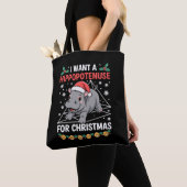 Ik wil een hippopotenuse voor kerst Wiskunde docen Tote Bag (Dichtbij)