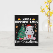 Ik wil een hiptamus voor kerst kerstschip voor Kin Kaart (Gele Bloem)