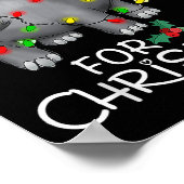 Ik wil een hiptamus voor Kerstmis Hip Lover Poster (Hoek)