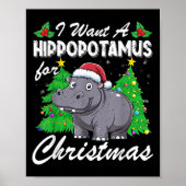 Ik wil een Hiptamus voor Kerstmis Kinder meisje Poster (Voorkant)