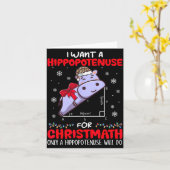 Ik Wil Een Hiptenuse Voor Christmath Wiskunde Doce Kaart (Gele Bloem)