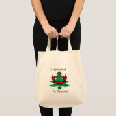 Ik wil een krab voor kerst tote bag (Voorkant (product))