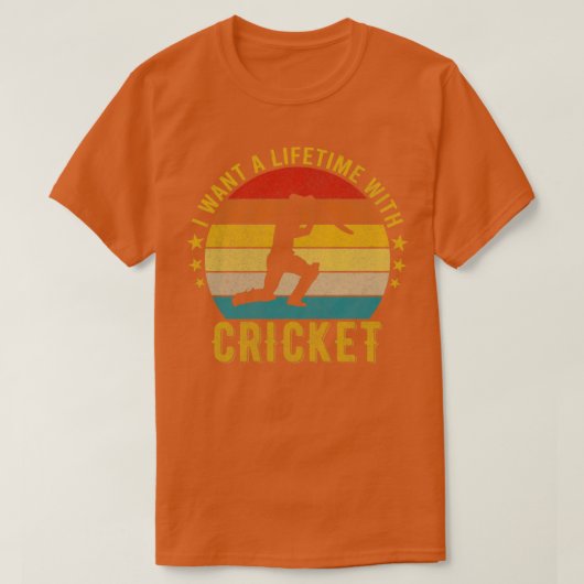 Ik wil een leven met Cricket Funny Geweldige Desig T-shirt (Design voorkant)