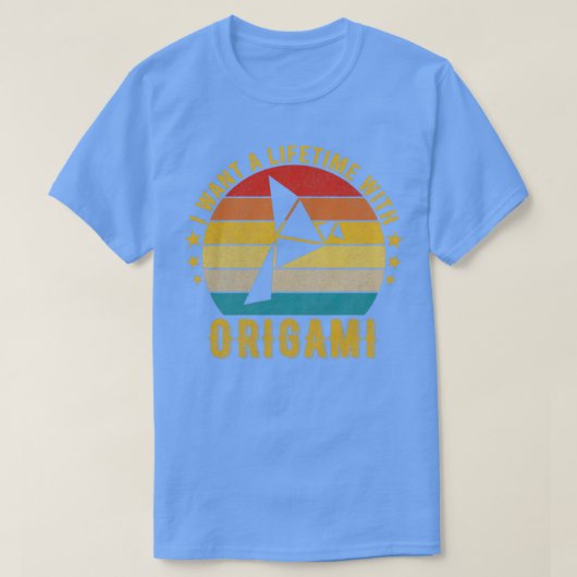 Ik wil een leven met Origami Funny Geweldige Desig T-shirt (Design voorkant)