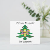 Ik wil een libel voor Kerstmis Feestdagenkaart (Staand voorkant)