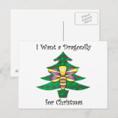 Ik wil een libel voor Kerstmis Feestdagenkaart (Voorkant / Achterkant)