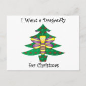 Ik wil een libel voor Kerstmis Feestdagenkaart (Voorkant)