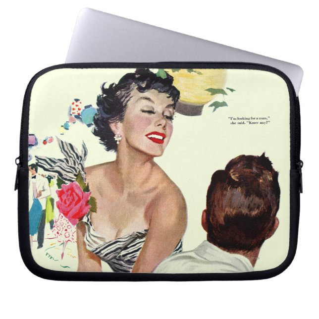 Ik wil een Man Laptop Sleeve (Voorkant)