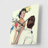 Ik wil een Man Vierkante Klok (Hoek)