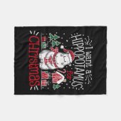 Ik wil een nijlpaard kerstpyjama Schattige nijlpaa Fleece Deken (Voorkant (Horizontaal))