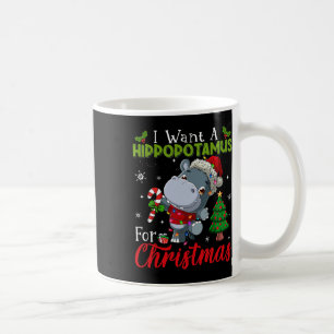 Ik wil een nijlpaard voor Christmas Hippo Snoep SA Koffiemok