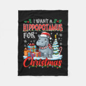Ik wil een nijlpaard voor kerstkostuum nijlpaard fleece deken (Voorkant)
