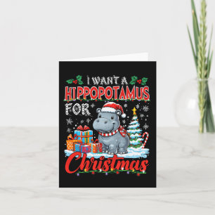 Ik wil een nijlpaard voor kerstkostuum nijlpaard kaart