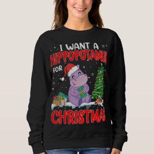 Ik wil een nijlpaard voor kerstlichtjes nijlpaard trui