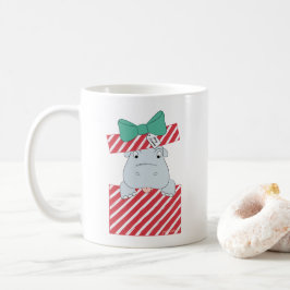 Ik wil een nijlpaard voor Kerstmis Gestreepte Doos Koffiemok