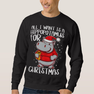 Ik wil een nijlpaard voor Kerstmis Grappig Trui