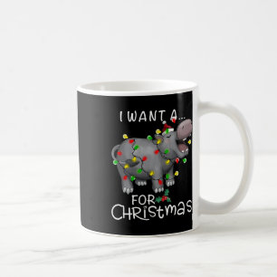 Ik wil een nijlpaard voor Kerstmis Hippo Liefde Koffiemok