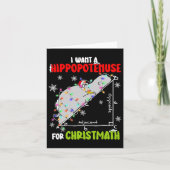 Ik wil een nijlpaard voor Kerstmis Hippo Mat Kaart (Voorkant)