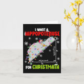 Ik wil een nijlpaard voor Kerstmis Hippo Mat Kaart (Gele Bloem)