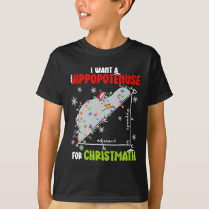 Ik wil een nijlpaard voor Kerstmis Hippo Mat T-shirt
