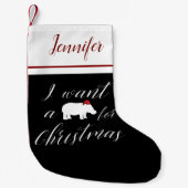 Ik wil een nijlpaard voor Kerstmis Kleine Kerstsok (Voorkant)