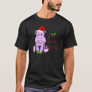 Ik wil een nijlpaard voor kerstmis nijlpaard dier t-shirt