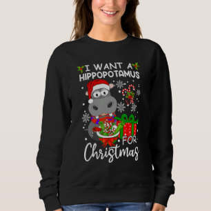 Ik wil een nijlpaard voor Kerstmis nijlpaard Kers Trui