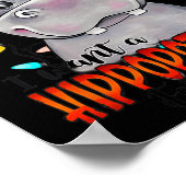 Ik wil een nijlpaard voor Kerstmis nijlpaard Xmas  Poster (Hoek)